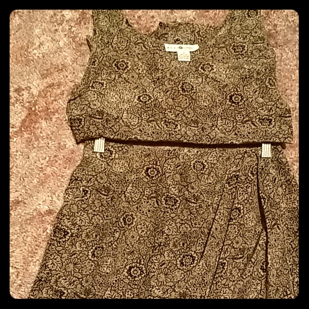 Saks Fifth Avenue vtg silk two skirt & tank co-ord